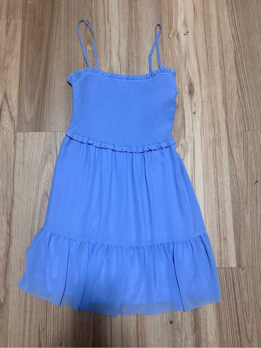 Wilfred Lavender Smocked Spaghetti-Strap Dress